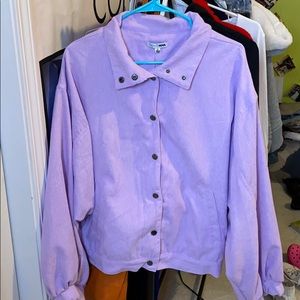 Purple Oversized Corduroy Jacket